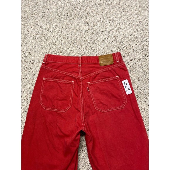 29 Levi's High-Rise Rib Cage Straight Ankle Exposed Button Fly Patch Pockets - Picture 7 of 12